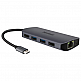 YENKEE YTC 081, 8 σε 1 Multi-port HUB (HDMI/USB/RJ45/mSD/Type-C) με σύνδεση Type-C, Γκρι