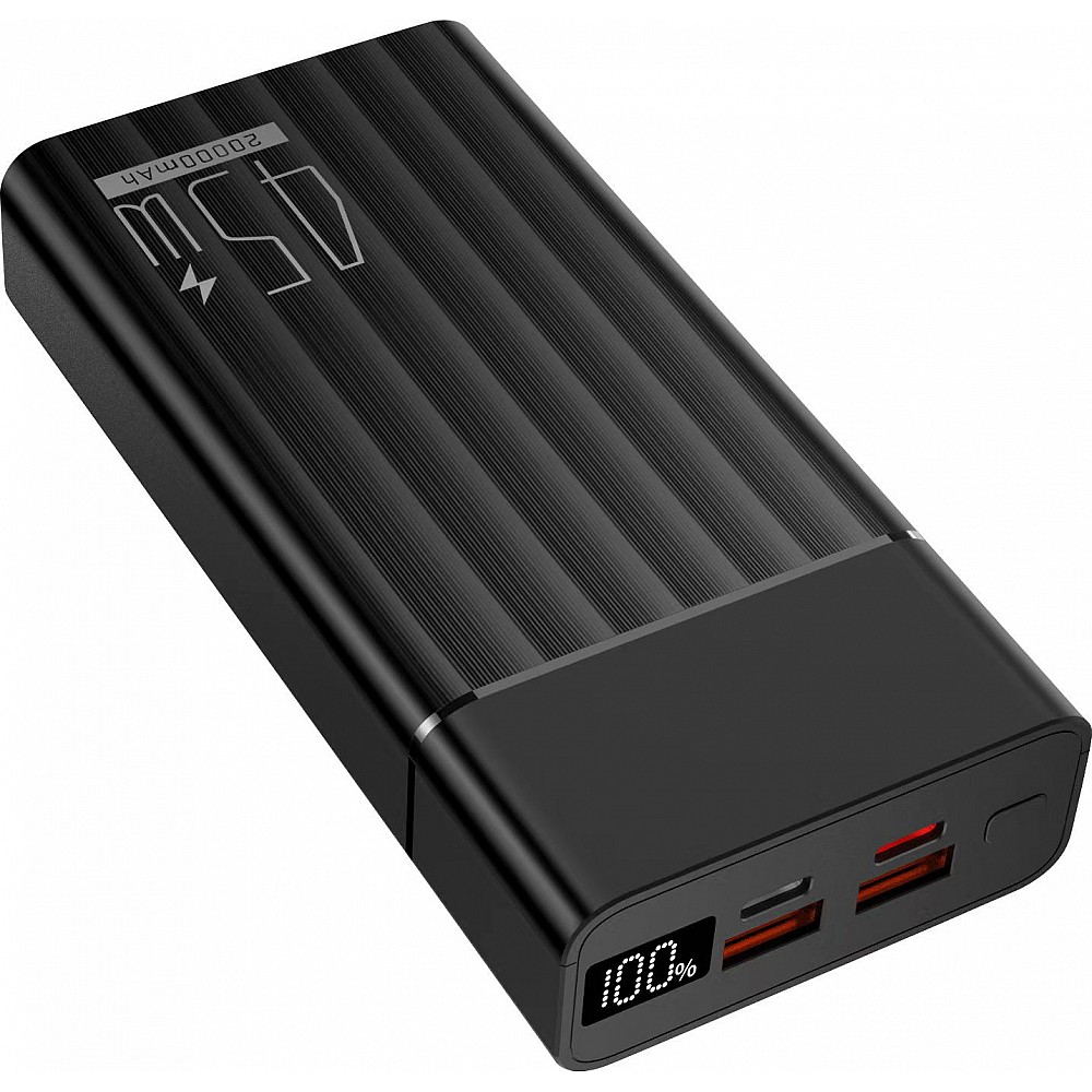YENKEE YPB 2145 Power bank με ανθεκτική χωρητικότητα 20.000mAh και έως 45W ισχύος, Μαύρο