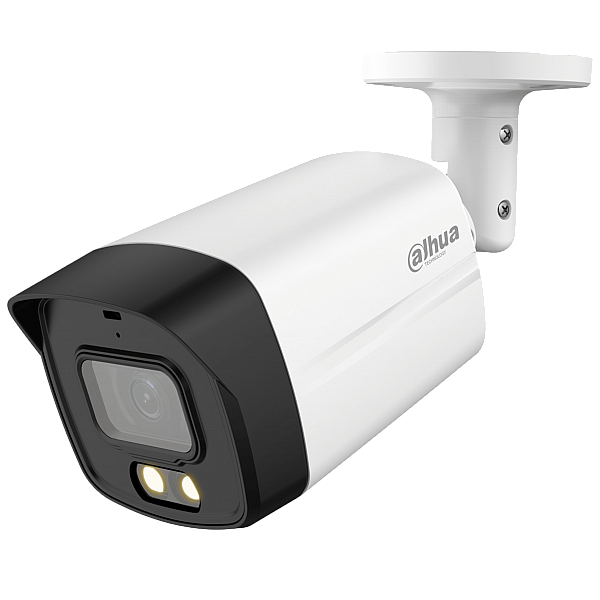 DAHUA - HAC-HFW1509TLM-A-LED-S2 Υβριδική Full Color κάμερα Bullet 5MP με φακό 3.6mm και ενσωματωμένο μικρόφωνο.