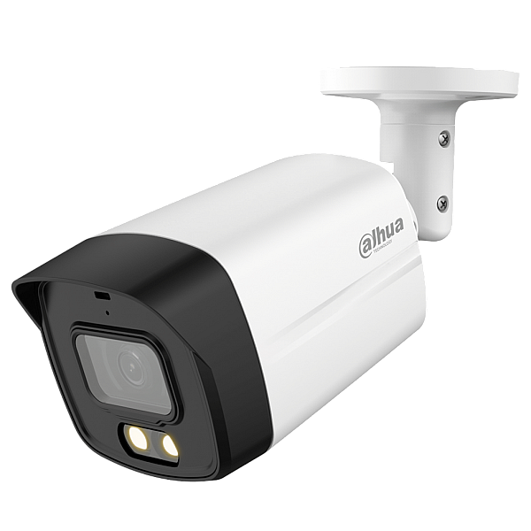 DAHUA - HAC-HFW1239TLM-A-LED-S2 Υβριδική Full Color κάμερα Bullet 2MP με φακό 3.6mm και ενσωματωμένο μικρόφωνο