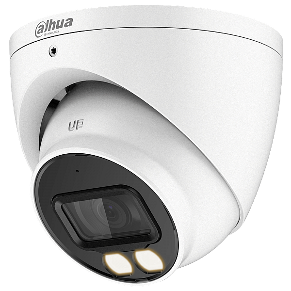 DAHUA - HAC-HDW1239T-A-LED-S2 Υβριδική Full Color κάμερα Dome 2MP με φακό 2.8mm και ενσωματωμένο μικρόφωνο