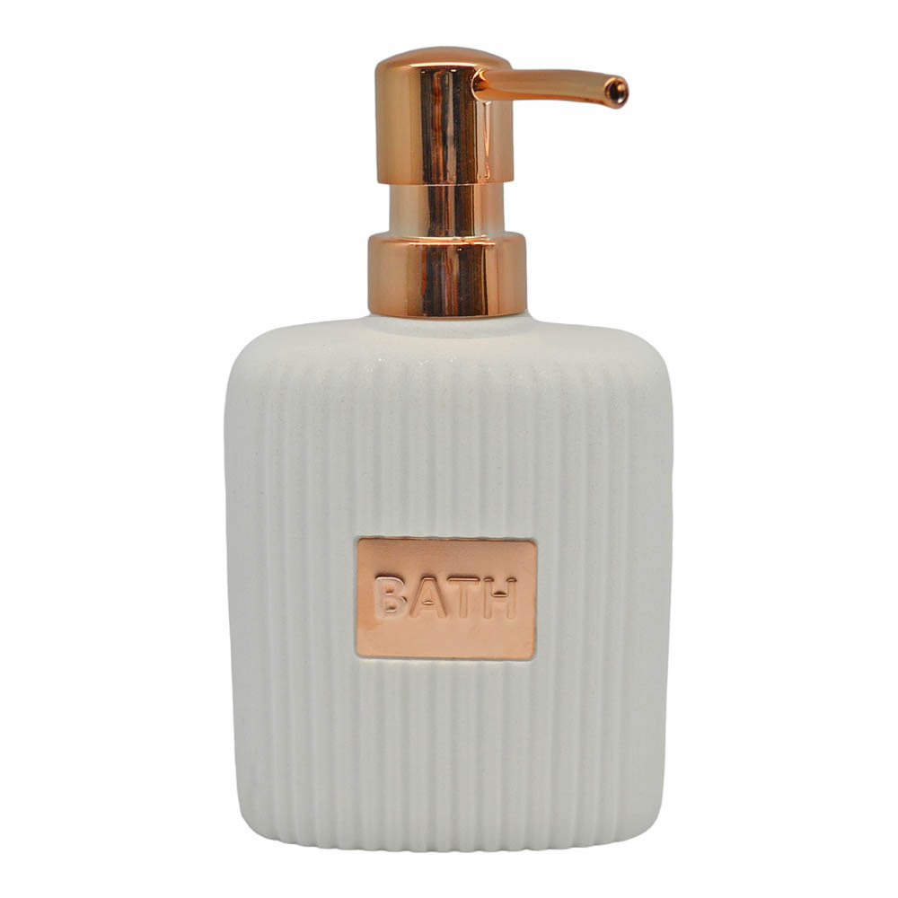 DISPENSER ΠΟΛΥΕΣΤΕΡΙΚΟ ΑΣΠΡΟ ΜΕ ROSE GOLD ΔΙΑΚΟΣΜΗΣΗ 8,8x6,1x16,1εκ. ANKOR - Ankor 829682 DISPENSER ΠΟΛΥΕΣΤΕΡΙΚΟ ΑΣΠΡΟ ΜΕ ROSE GOLD ΔΙΑΚΟΣΜΗΣΗ 8,8x6,1x16,1εκ. ANKOR - Ankor 829682