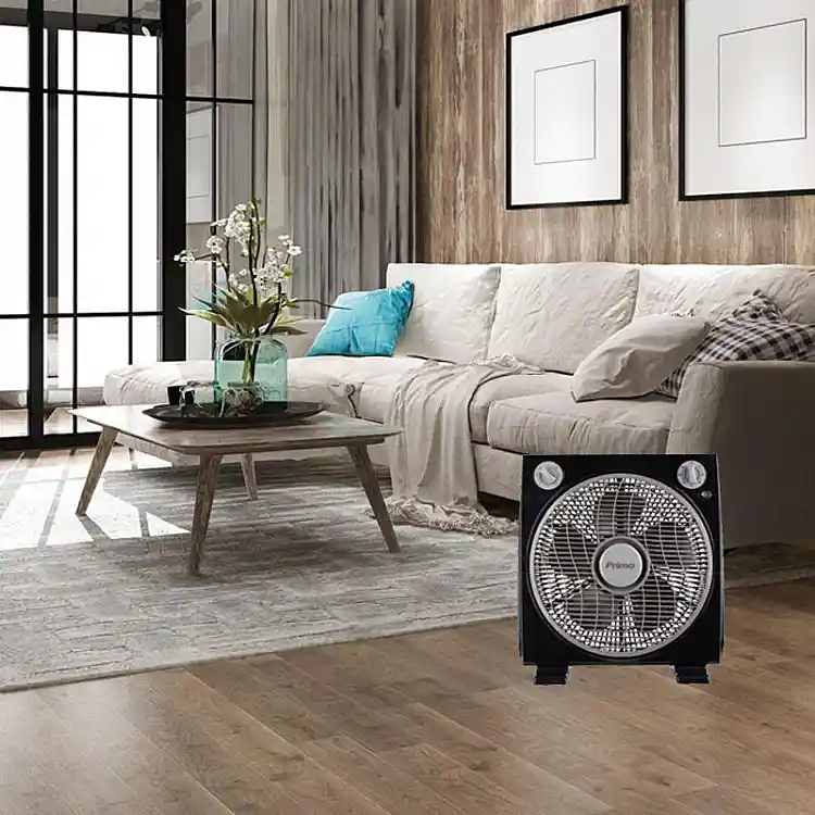 Ανεμιστήρας Box Fan PRBF-80556 Primo 12'' 30εκ. Μαύρος-Γκρι