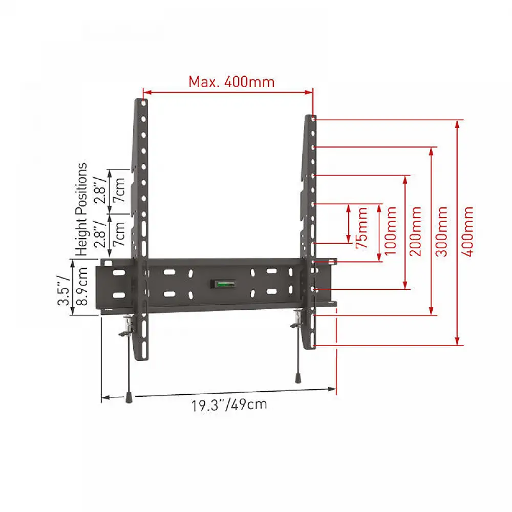 Βάση Τηλεόρασης Τοίχου E30.B Barkan 19" - 65" Σταθερή
