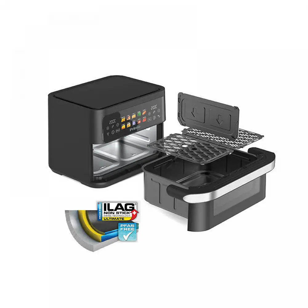 Φριτέζα Αέρος PRAF-40530 Primo Dual Zone Digital 11L 2800W Inox/Μαύρο