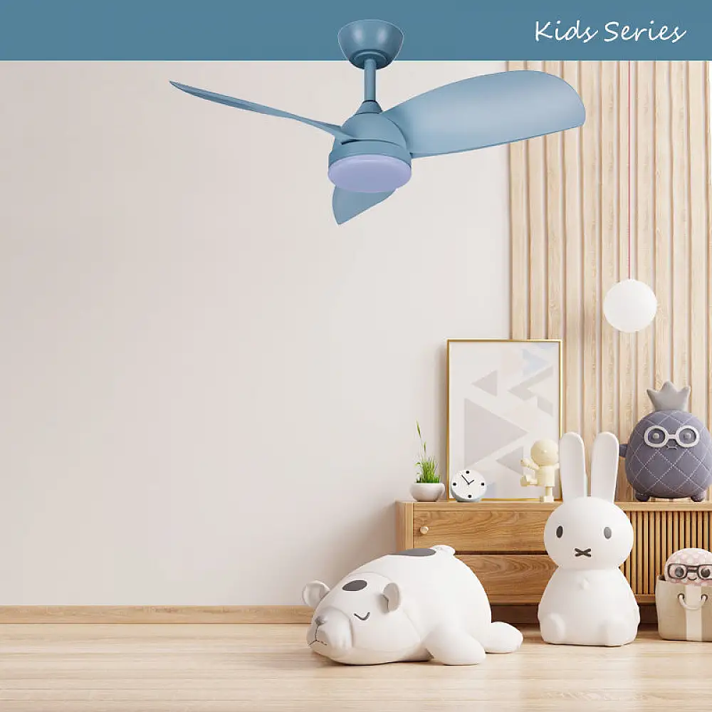 Ανεμιστήρας Οροφής PRCF-80660 PRIMO 36'' 91εκ. DC Με Τηλεχειριστήριο 1 Φως LED 3Φτερά Μπλέ Kids Series