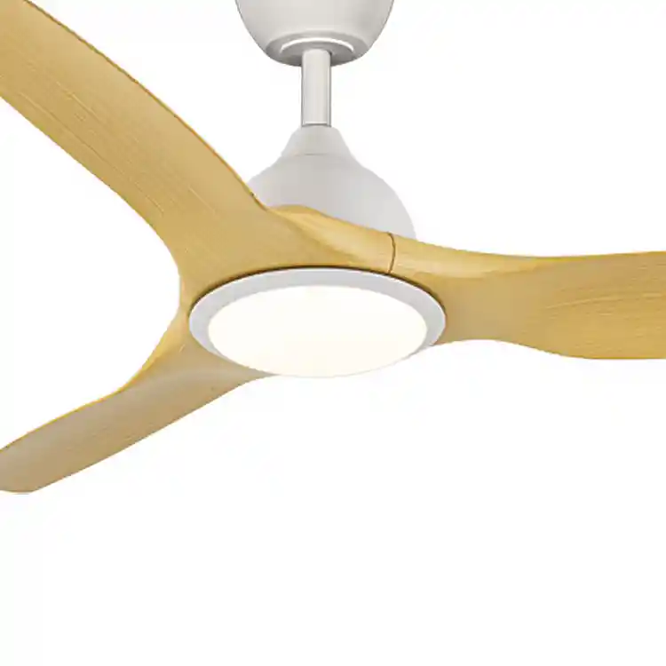 Ανεμιστήρας Οροφής PRCF-80726 Primo 52'' 132εκ. Με Τηλεχειριστήριο 1Φως LED 3Φτερά Λευκός-Ξύλο