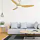 Ανεμιστήρας Οροφής PRCF-80726 Primo 52'' 132εκ. Με Τηλεχειριστήριο 1Φως LED 3Φτερά Λευκός-Ξύλο