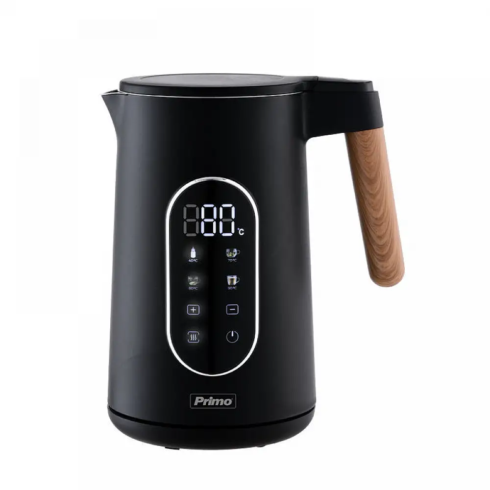 Βραστήρας PRCK-40495 Primo 1.7L 2200W Digital Ανοξείδωτος Cool touch Wooden/Μαύρος
