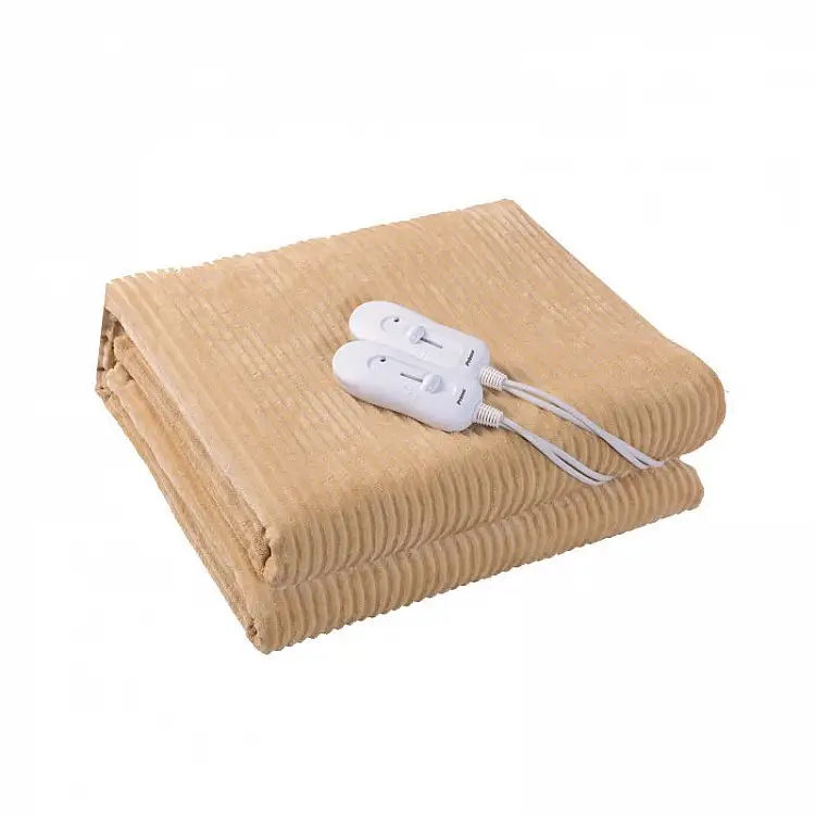 Ηλεκτρικό Επίστρωμα PREB-81082 Primo Διπλό 160x140cm Stripe Flannel Μπέζ
