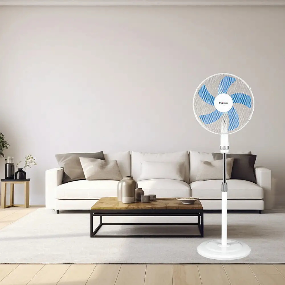 Ανεμιστήρας Ορθοστάτης PRSF-80447 Primo 16'' 40εκ. Λευκό - Μπλε