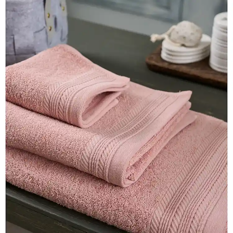 Πετσέτα Μονόχρωμη New Cotton Series - Powder, Προσώπου 50x90