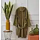 Μπουρνούζι με Κουκούλα Pure Cotton - Olive, XX Large