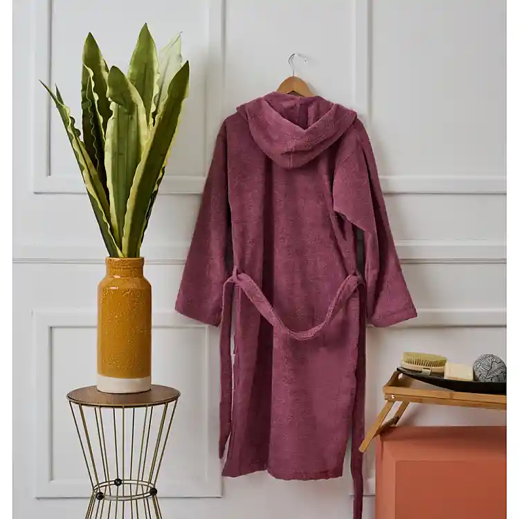 Μπουρνούζι με Κουκούλα Pure Cotton - Dusty Purple, XX Large