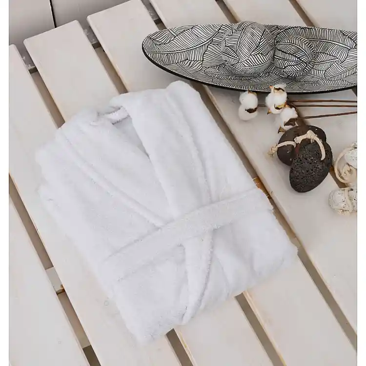 Μπουρνούζι με Κουκούλα Pure Cotton - White, Extra Large