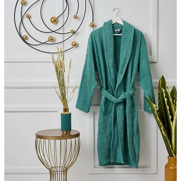 Μπουρνούζι με γιακά Pure Cotton - Acqua, Extra Large