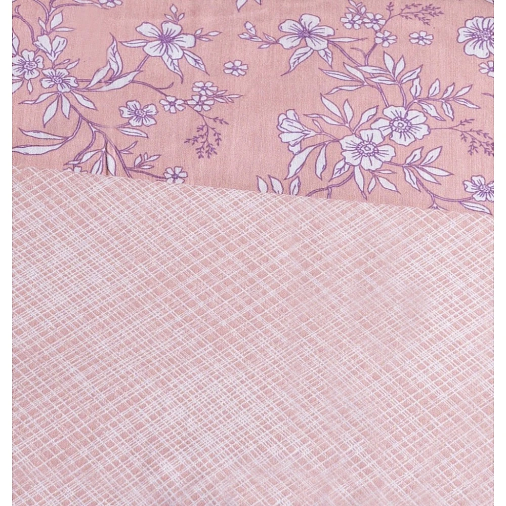 Παπλωματοθήκη "Luna" Fiori Dusty Pink - Γίγας (245×265)