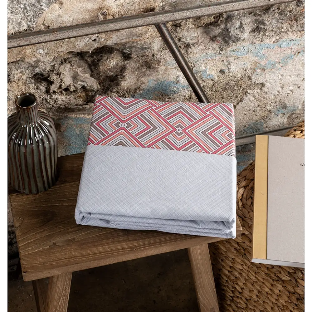 Παπλωματοθήκη "Luna" Echo Burnt Orange - Διπλή (205x245)