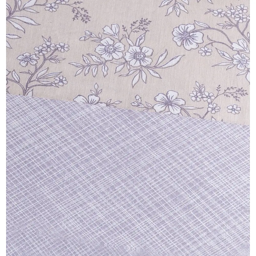 Παπλωματοθήκη "Luna"  Fiori Beige - Διπλή (205x245)