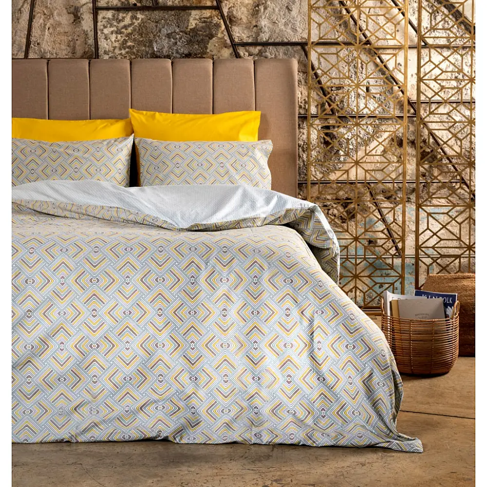 Παπλωματοθήκη "Luna" Echo Sage - Γίγας (245×265)