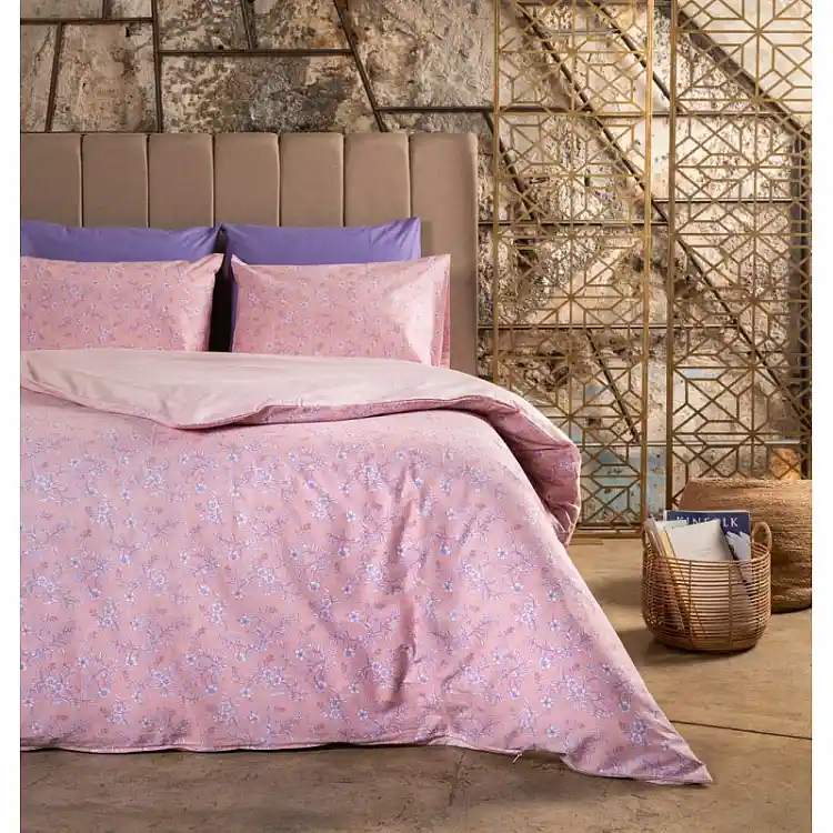 Σεντόνια Σετ “Luna” Fiori Pink