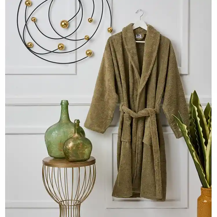 Μπουρνούζι Ενηλίκων “Pure Cotton” Γιακάς Olive