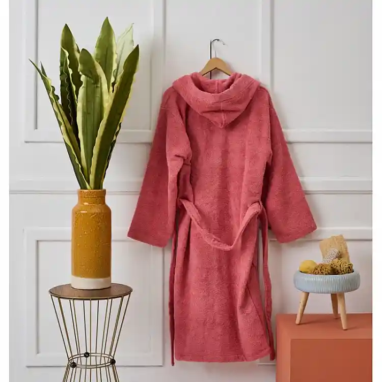 Μπουρνούζι Ενηλίκων “Pure Cotton” Κουκούλα Rose Pink
