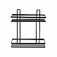 ΕΤΑΖΕΡΑ ELEGANT ΜΕΤΑΛΛΙΚΗ ΙΣΙΑ 2 ΘΕΣΕΩΝ 27x25x12.5cm ΜΑΥΡΗ 02-8703