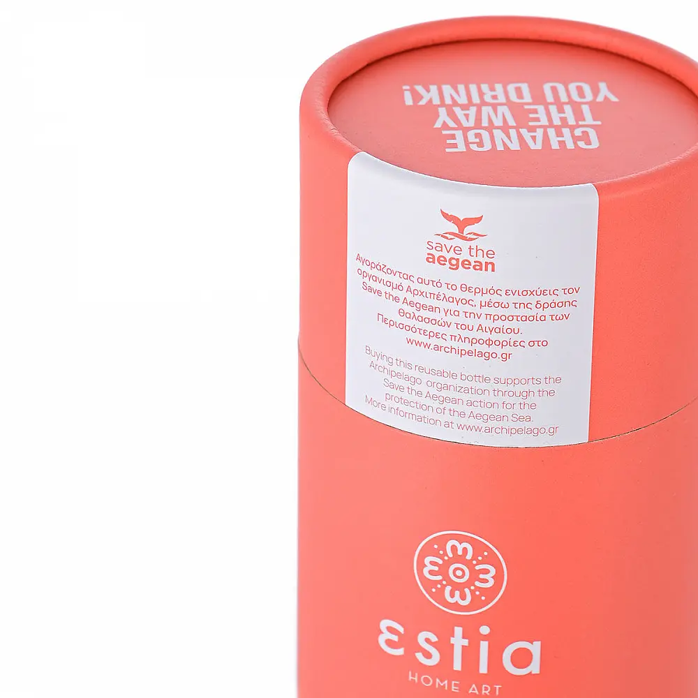 ΘΕΡΜΟΣ TRAVEL FLASK SAVE THE AEGEAN 750ml FUSION CORAL 01-16586
