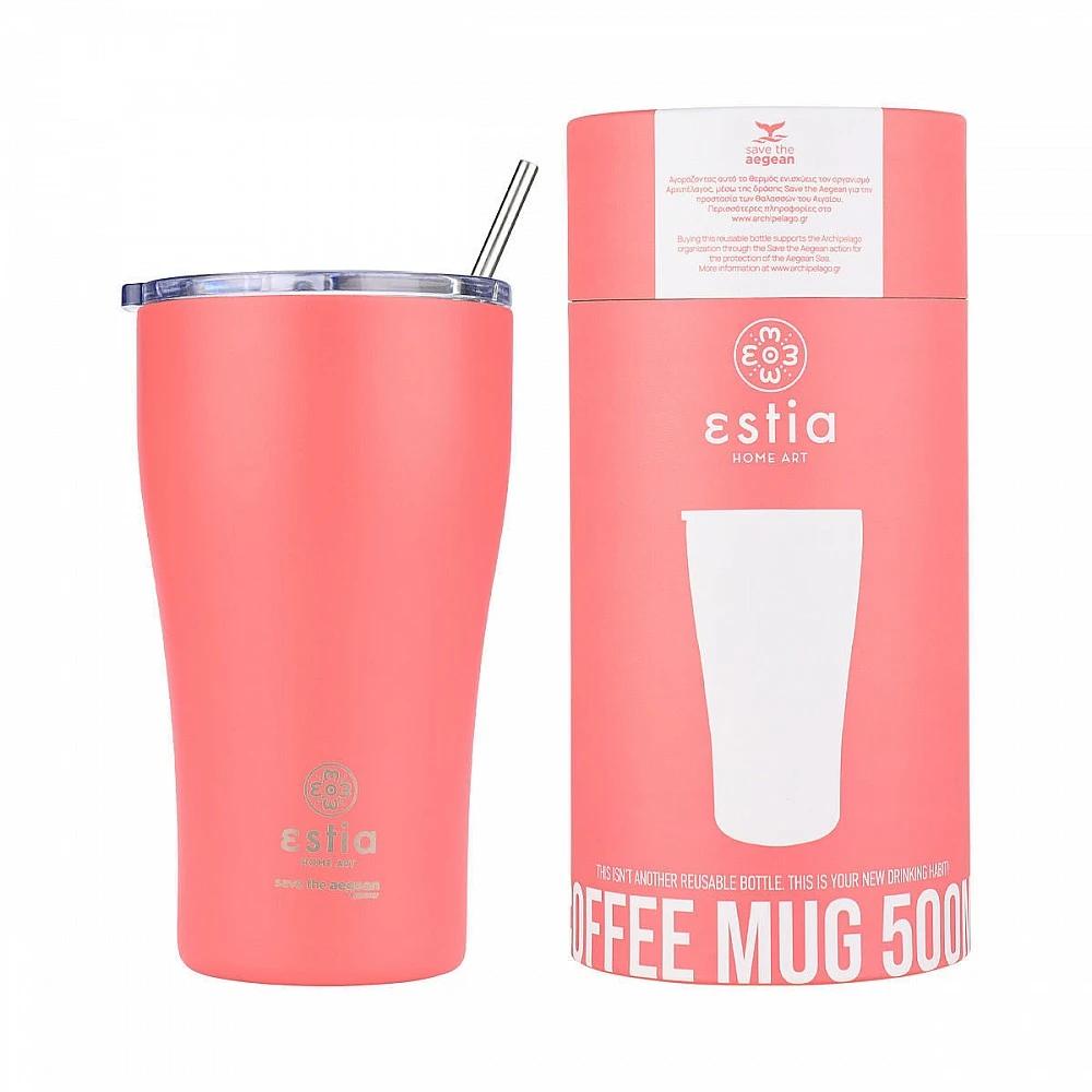 ΘΕΡΜΟΣ COFFEE MUG SAVE THE AEGEAN 500ml FUSION CORAL 01-23164