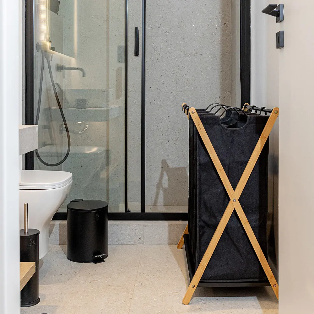 ΚΑΛΑΘΙ ΑΠΛΥΤΩΝ BAMBOO ESSENTIALS 102lt 3 ΘΕΣΕΩΝ 68x40x76cm ΜΑΥΡΟ 02-26967 ΚΑΛΑΘΙ ΑΠΛΥΤΩΝ BAMBOO ESSENTIALS 102lt 3 ΘΕΣΕΩΝ 68x40x76cm ΜΑΥΡΟ 02-26967