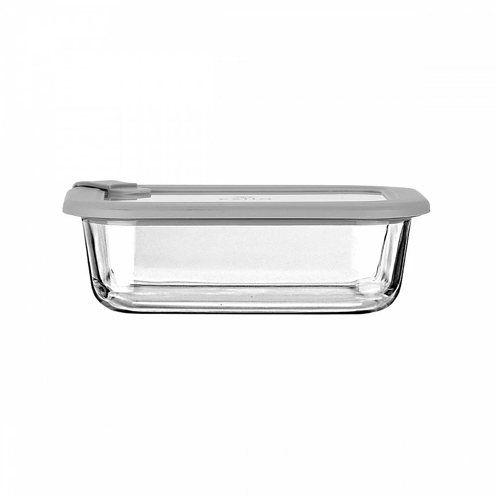ΦΑΓΗΤΟΔΟΧΕΙΟ COLORSEAL ΓΥΑΛΙΝΟ 640ml 18.9x14.5x6.7 ΜΕ ΚΑΠΑΚΙ ΣΙΛΙΚΟΝΗΣ ΓΚΡΙ 01-26417