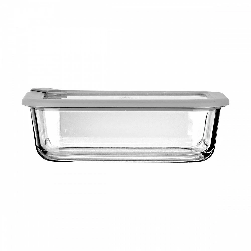 ΦΑΓΗΤΟΔΟΧΕΙΟ COLORSEAL ΓΥΑΛΙΝΟ 1050ml 21.6x16.5x7.4cm ΜΕ ΚΑΠΑΚΙ ΣΙΛΙΚΟΝΗΣ ΓΚΡΙ 01-26424
