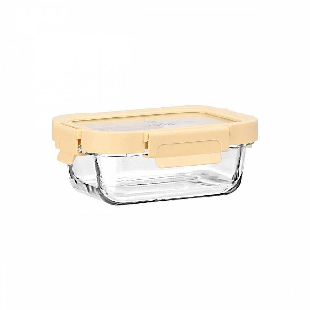ΦΑΓΗΤΟΔΟΧΕΙΟ CLICK&SEAL ΓΥΑΛΙΝΟ 370ml 16.3x12.3x6.2cm ΜΕ ΚΑΠΑΚΙ ΠΛΑΣΤΙΚΟ IVORY 01-26448