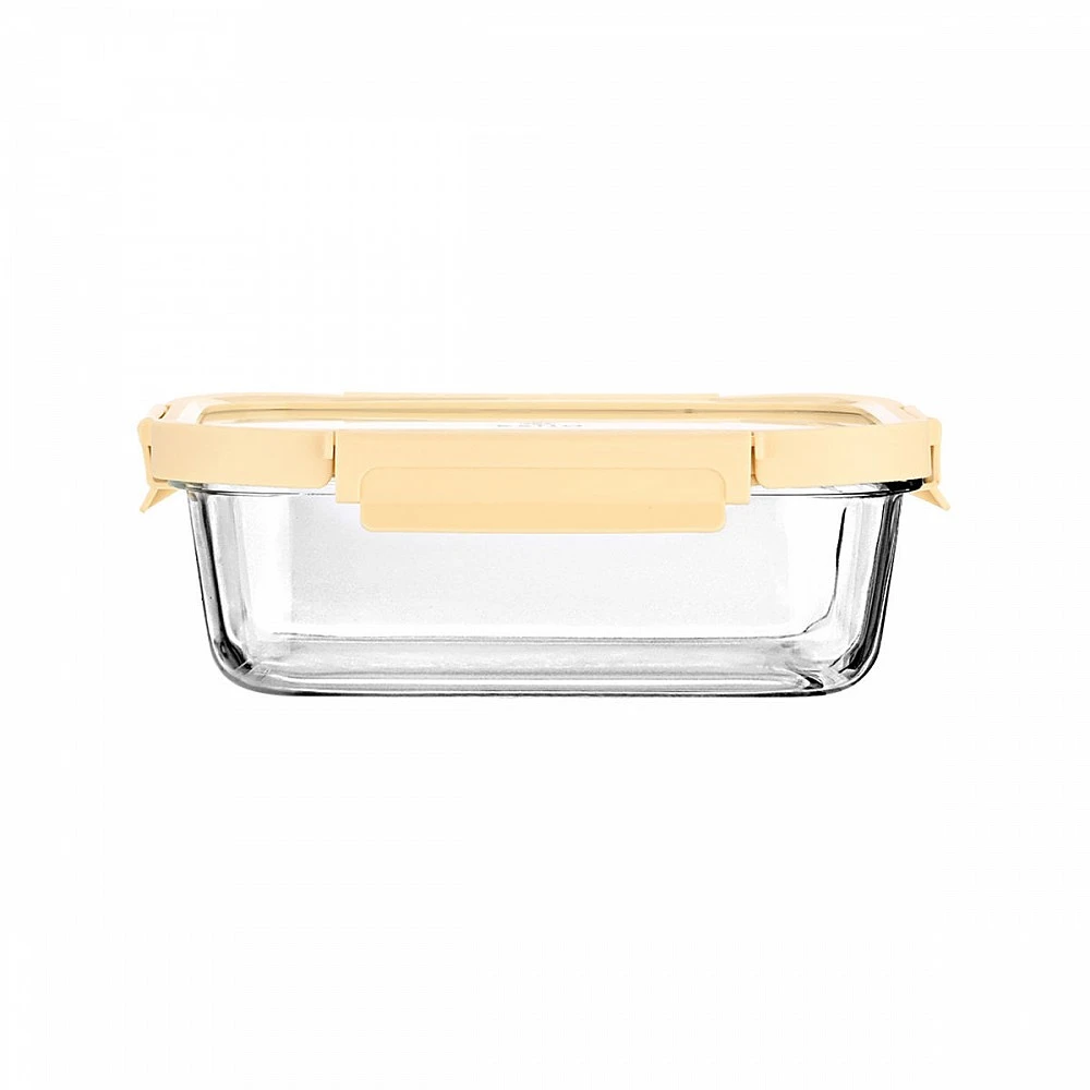 ΦΑΓΗΤΟΔΟΧΕΙΟ CLICK&SEAL ΓΥΑΛΙΝΟ 640ml 18.9x14.5x6.7 ΜΕ ΚΑΠΑΚΙ ΠΛΑΣΤΙΚΟ IVORY 01-26455