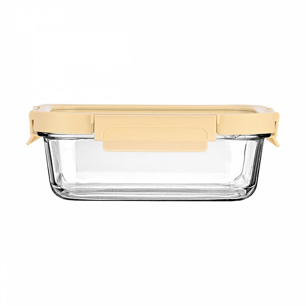 ΦΑΓΗΤΟΔΟΧΕΙΟ CLICK&SEAL ΓΥΑΛΙΝΟ 1050ml 21.6x16.5x7.4cm ΜΕ ΚΑΠΑΚΙ ΠΛΑΣΤΙΚΟ IVORY 01-26462