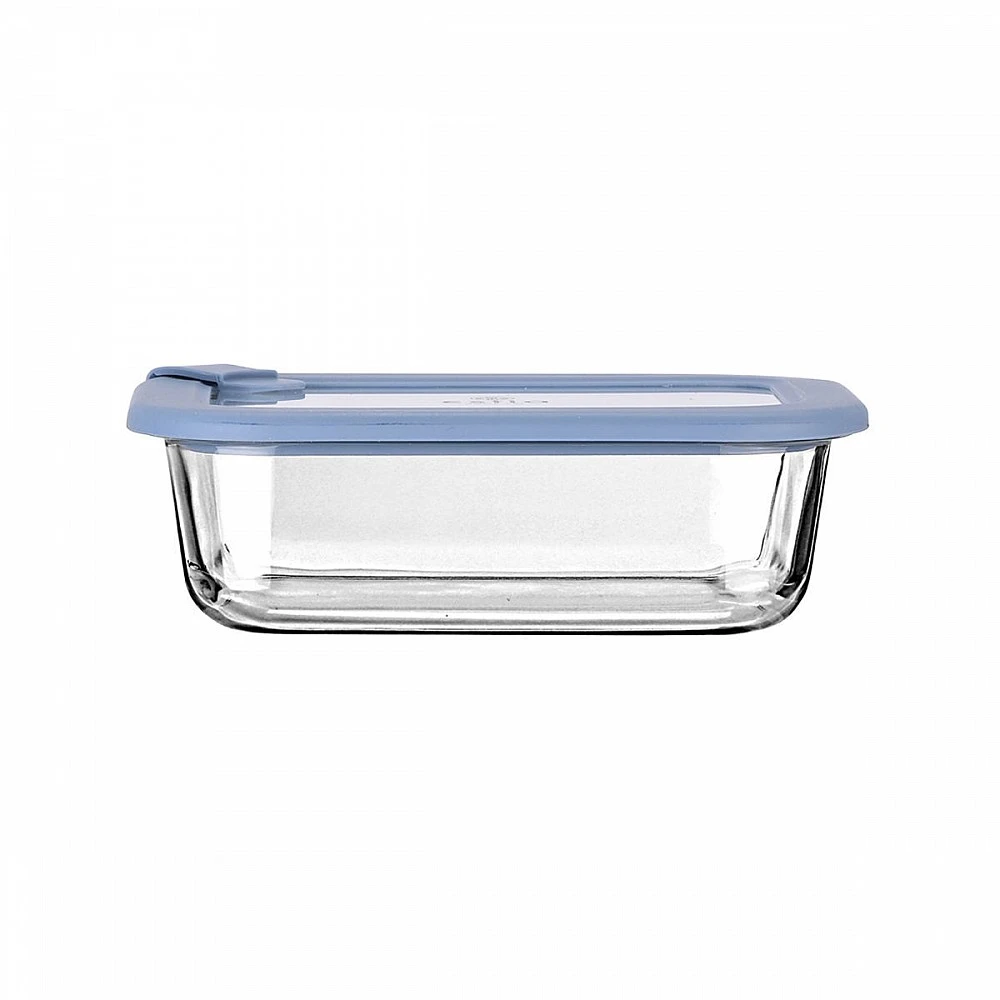 ΦΑΓΗΤΟΔΟΧΕΙΟ COLORSEAL ΓΥΑΛΙΝΟ 640ml 18.9x14.5x6.7 ΜΕ ΚΑΠΑΚΙ ΣΙΛΙΚΟΝΗΣ ΜΠΛΕ 01-26523