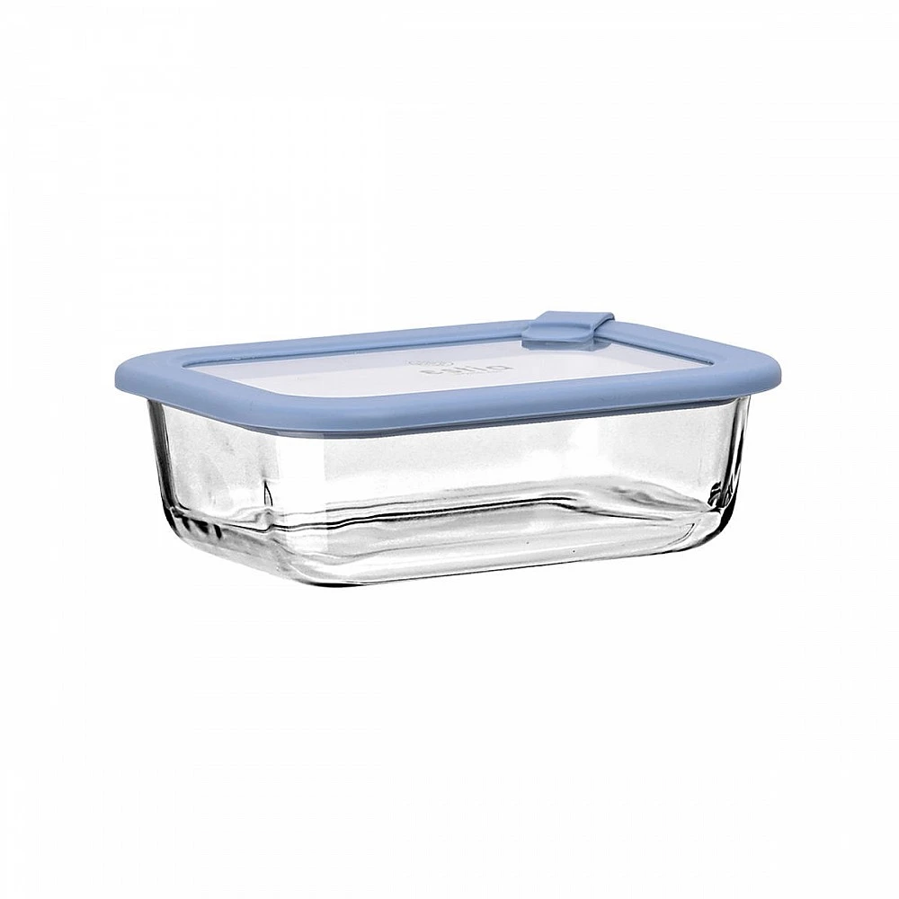 ΦΑΓΗΤΟΔΟΧΕΙΟ COLORSEAL ΓΥΑΛΙΝΟ 640ml 18.9x14.5x6.7 ΜΕ ΚΑΠΑΚΙ ΣΙΛΙΚΟΝΗΣ ΜΠΛΕ 01-26523