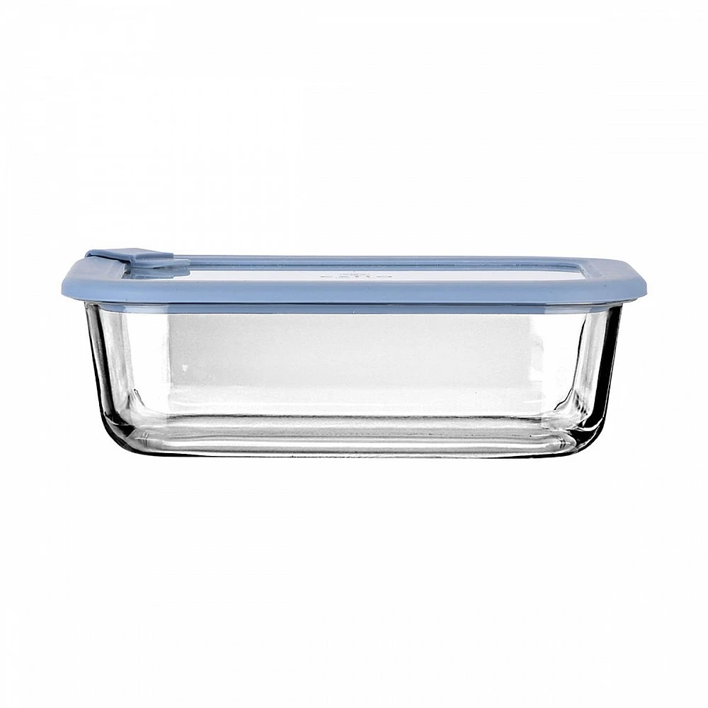 ΦΑΓΗΤΟΔΟΧΕΙΟ COLORSEAL ΓΥΑΛΙΝΟ 1050ml 21.6x16.5x7.4cm ΜΕ ΚΑΠΑΚΙ ΣΙΛΙΚΟΝΗΣ ΜΠΛΕ 01-26530