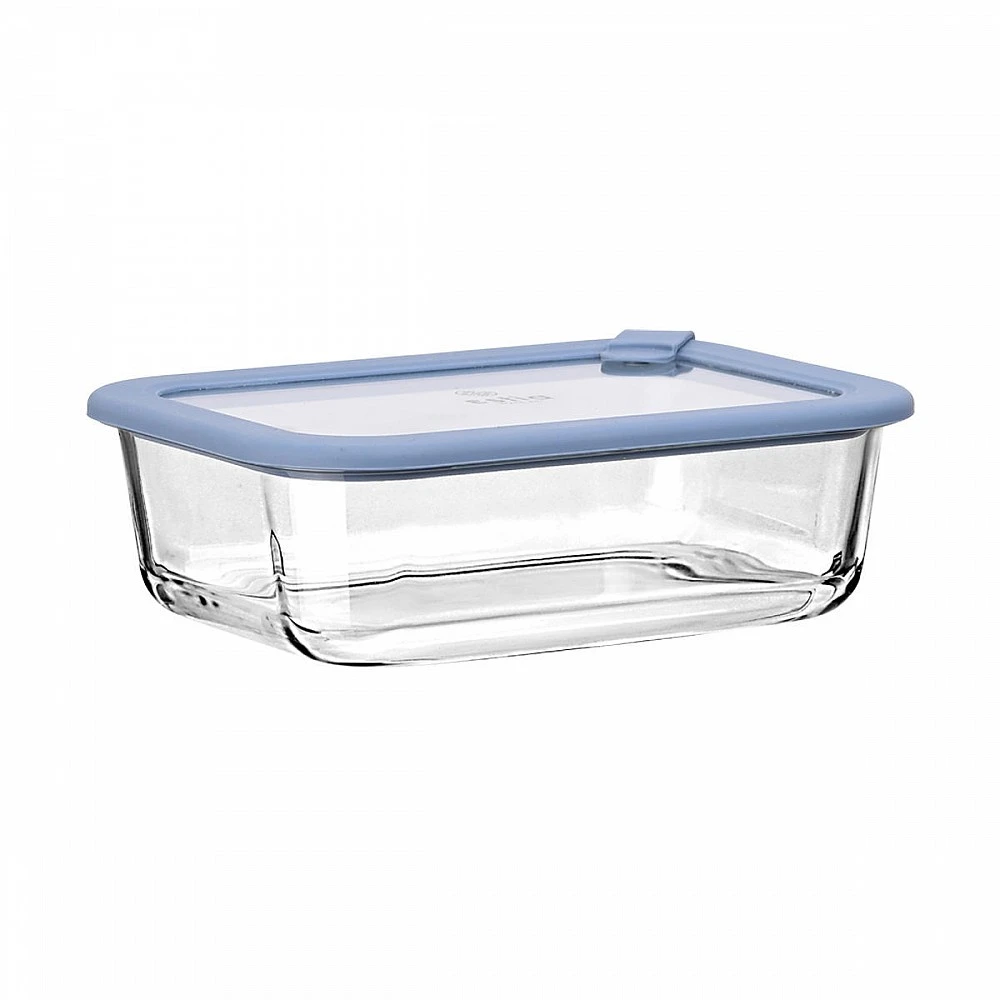 ΦΑΓΗΤΟΔΟΧΕΙΟ COLORSEAL ΓΥΑΛΙΝΟ 1050ml 21.6x16.5x7.4cm ΜΕ ΚΑΠΑΚΙ ΣΙΛΙΚΟΝΗΣ ΜΠΛΕ 01-26530