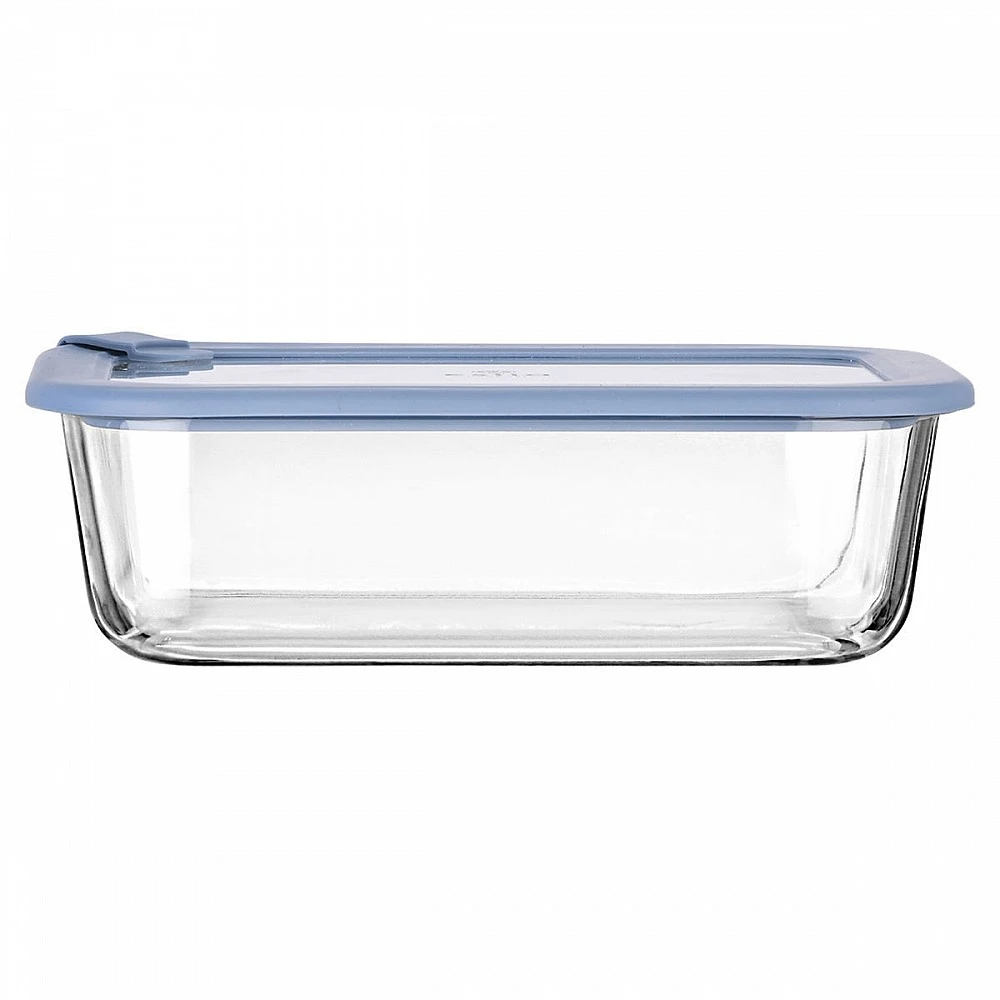 ΦΑΓΗΤΟΔΟΧΕΙΟ COLORSEAL ΓΥΑΛΙΝΟ 1520ml 23.5x17.8x7.6cm ΜΕ ΚΑΠΑΚΙ ΣΙΛΙΚΟΝΗΣ ΜΠΛΕ 01-26547