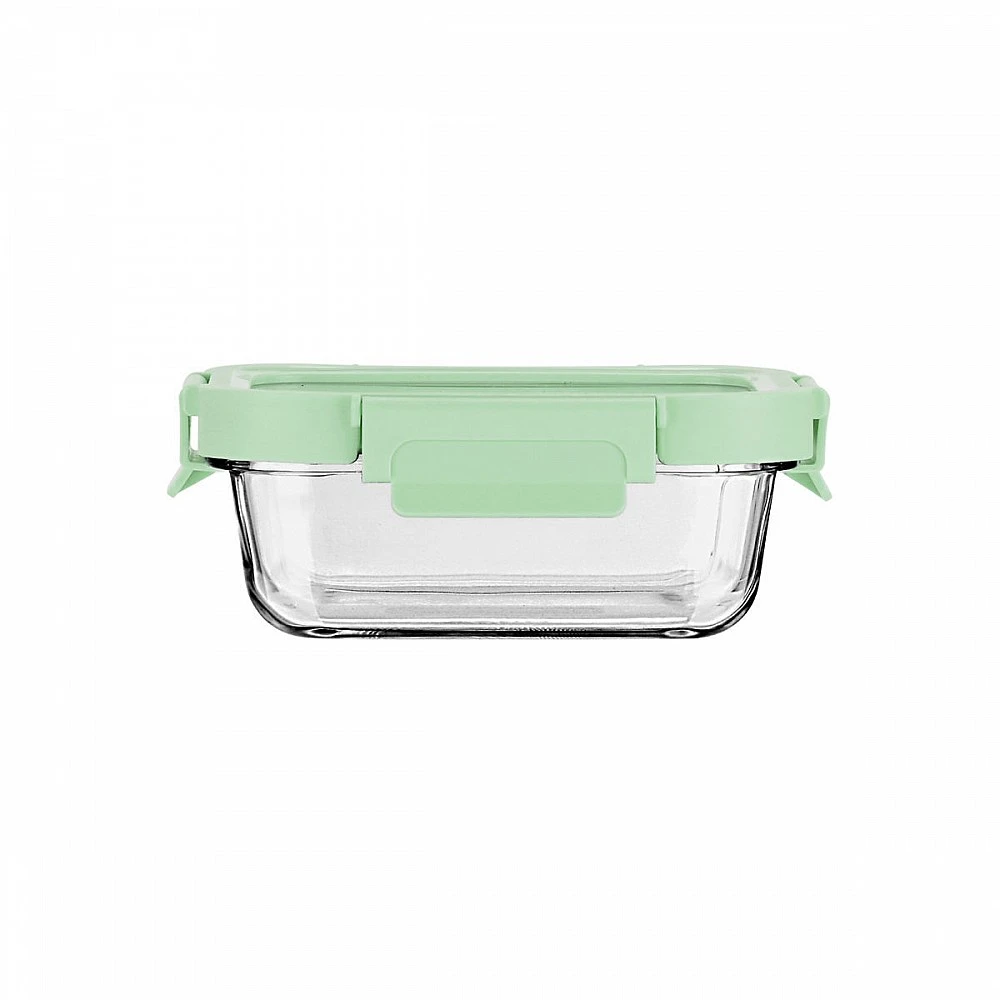 ΦΑΓΗΤΟΔΟΧΕΙΟ CLICK&SEAL ΓΥΑΛΙΝΟ 370ml 16.3x12.3x6.2cm ΜΕ ΚΑΠΑΚΙ ΠΛΑΣΤΙΚΟ MINT 01-26554