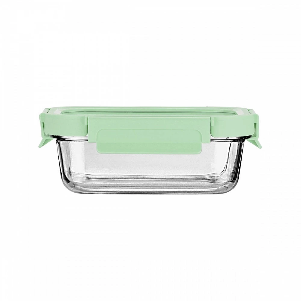 ΦΑΓΗΤΟΔΟΧΕΙΟ CLICK&SEAL ΓΥΑΛΙΝΟ 640ml 18.9x14.5x6.7 ΜΕ ΚΑΠΑΚΙ ΠΛΑΣΤΙΚΟ MINT 01-26561