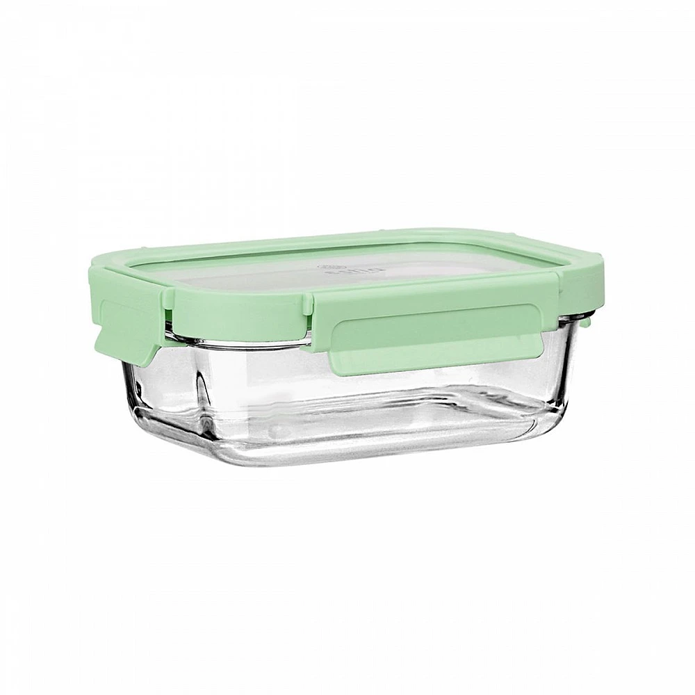 ΦΑΓΗΤΟΔΟΧΕΙΟ CLICK&SEAL ΓΥΑΛΙΝΟ 640ml 18.9x14.5x6.7 ΜΕ ΚΑΠΑΚΙ ΠΛΑΣΤΙΚΟ MINT 01-26561