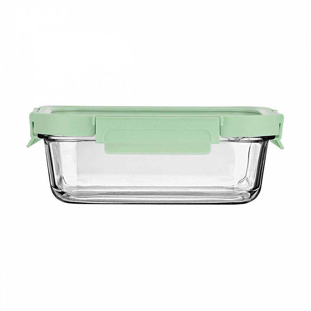 ΦΑΓΗΤΟΔΟΧΕΙΟ CLICK&SEAL ΓΥΑΛΙΝΟ 1050ml 21.7x16.5x7.4cm ΜΕ ΚΑΠΑΚΙ ΠΛΑΣΤΙΚΟ MINT 01-26578