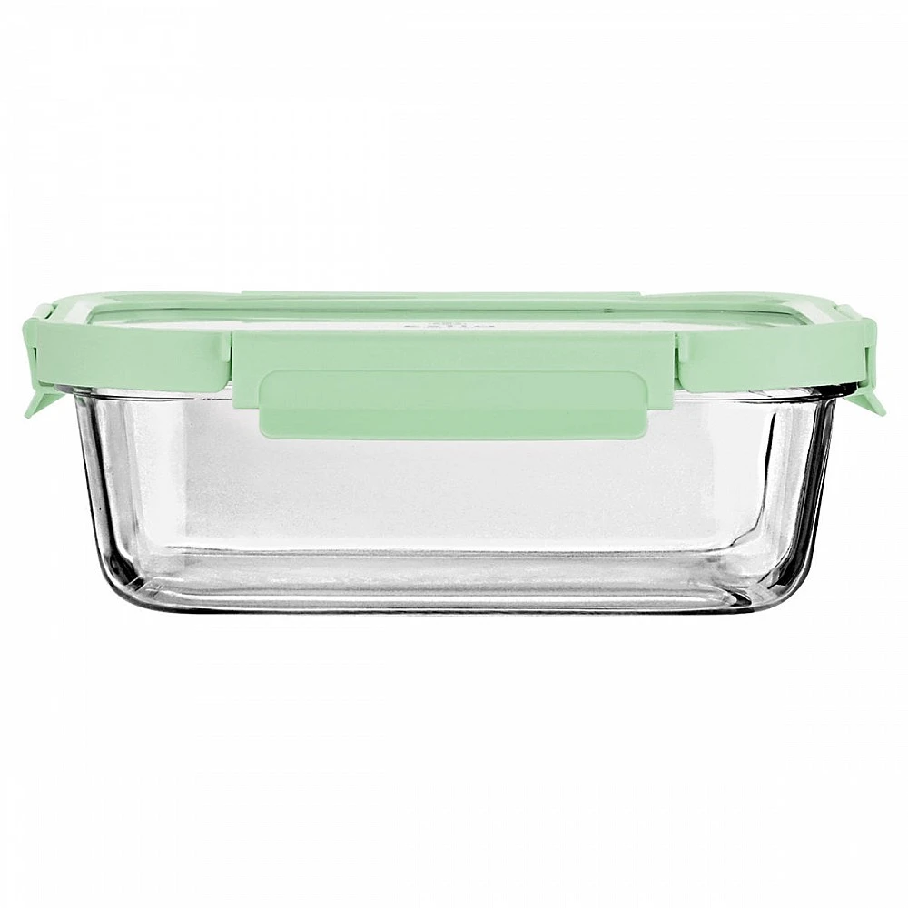 ΦΑΓΗΤΟΔΟΧΕΙΟ CLICK&SEAL ΓΥΑΛΙΝΟ 1520ml 24.1x18.2x8.1cm ΜΕ ΚΑΠΑΚΙ ΠΛΑΣΤΙΚΟ MINT 01-26585