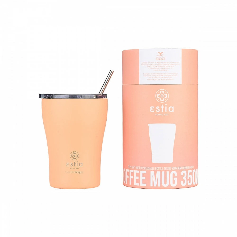 ΘΕΡΜΟΣ COFFEE MUG SAVE THE AEGEAN 350ml PEACH FUZZ 01-23416