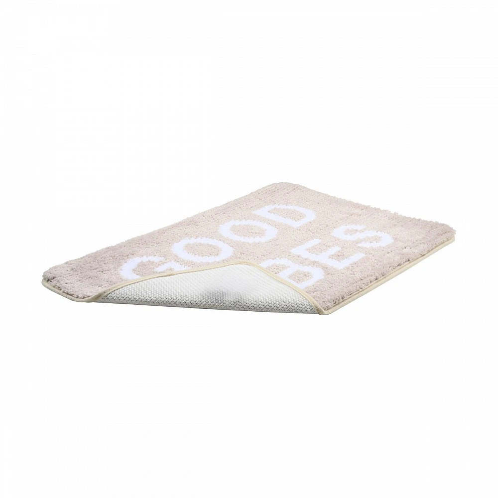 ΤΑΠΕΤΟ ΜΠΑΝΙΟΥ GOOD VIBES 40x60cm 100% ΜΙΚΡΟΪΝΕΣ TAUPE 02-28558