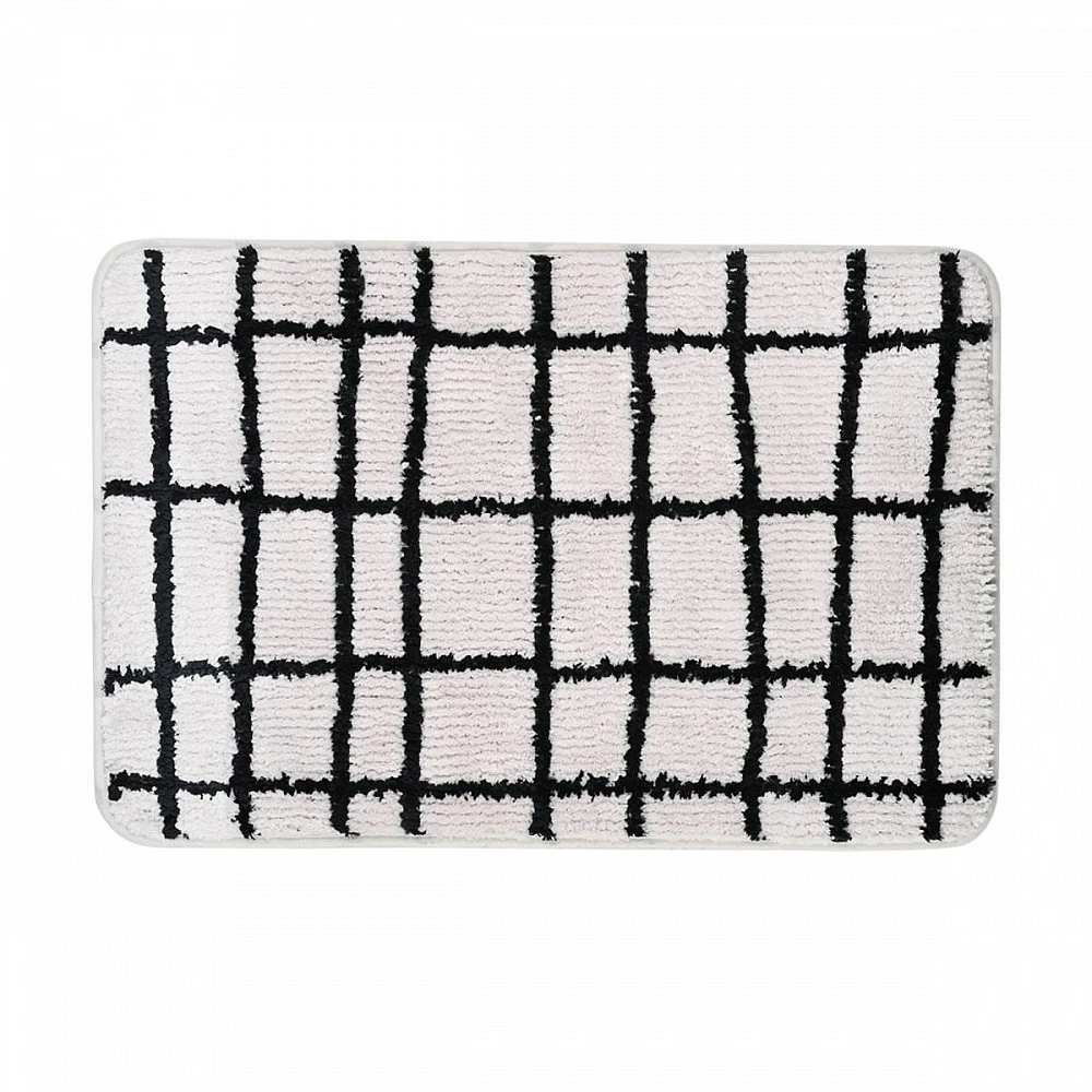 ΤΑΠΕΤΟ ΜΠΑΝΙΟΥ CAGE 40x60cm 100% ΜΙΚΡΟΪΝΕΣ ΓΚΡΙ-ΜΑΥΡΟ 02-28572