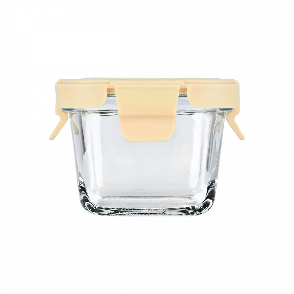ΦΑΓΗΤΟΔΟΧΕΙΟ CLICK&SEAL ΓΥΑΛΙΝΟ 160ml 9.2x9.2x6.3cm ΜΕ ΚΑΠΑΚΙ ΠΛΑΣΤΙΚΟ IVORY 01-29814